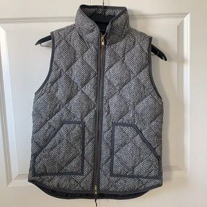 J. Crew Herringbone Down Quilted Vest
